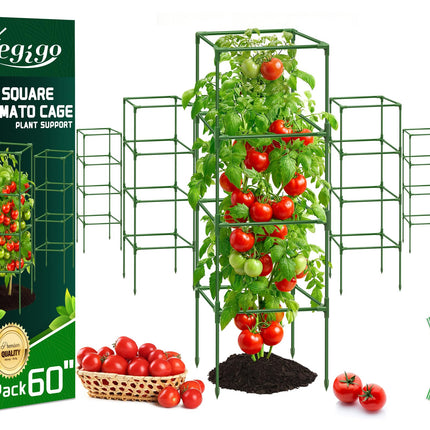 Legigo 6 Pack 60 Inch Tomato Cages for Garden, Heavy Duty Tomato Trellis
