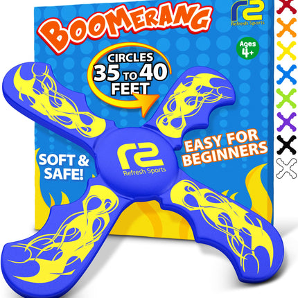 Fun Boomerang for Kids - Easter Basket Stuffers - Soft & Easy to Use - Best Gifts for 6 7 8 9 10 Year Old Boys & Girls + 2026 Top Toys for Boys Age 8-12 - Fun Outdoor Toy for Boys Girls Gift Ideas
