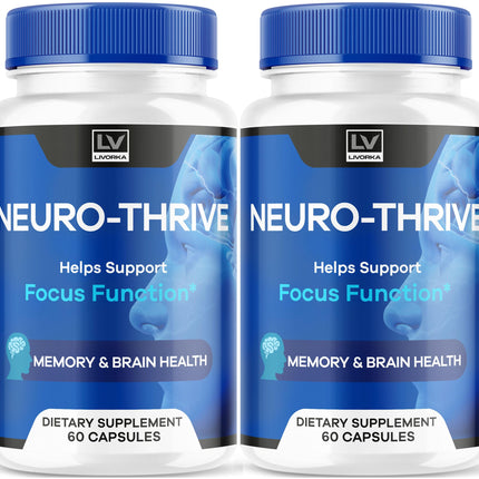 (2 Pack) Neuro Thrive Brain, Official Neuro Thrive Advanced Formula, Neuro Thrive Brain Capsules, Neuro Thrive Cognitive Function, Neuro Thrive Reviews, 120 Capsules for 2 Months