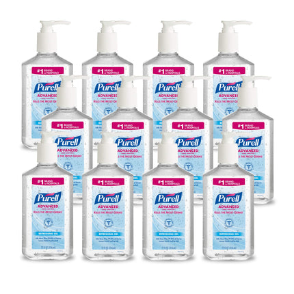 Purell Hand Sanitizer Refreshing Gel Pump Bottle, 12ct x 12 fl oz - 3659-12