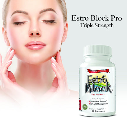 Estroblock PRO TRIPLE STRENGTH - 3-Pack 180 Capsules total, DIM & Indole 3-Carbinol For Natural Hormonal Hormone Balance, Acne