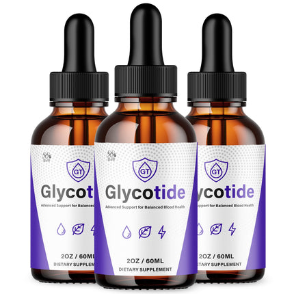(3 Pack) Glycotide Drops, Official Glycotide Blood Support Drops with All Natural Ingredients, Advanced Glicotide Blood Health and Overall Wellness Supplement with Max Strength Vitamins (90 Servings)