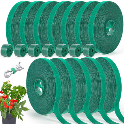 GCTWFYK 12 Rolls Plant Tape, Twist Ties for Plants 1/2" 394ft Garden Plant Ties, Green Tape, Soft and Tomato Plant Ties, Plant Twist Tie for Plant Gardening, Home, Office