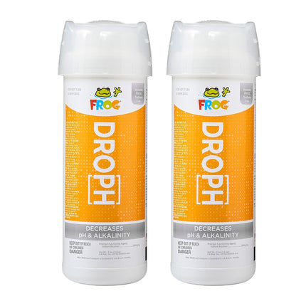 FROG DropH pH and Total Alkalinity Decreaser for Hot Tubs and Swim Spas - 3 lb Bottle with TruDose Measuring Cap for Easy Maintenance & Balancing - 2 Pack