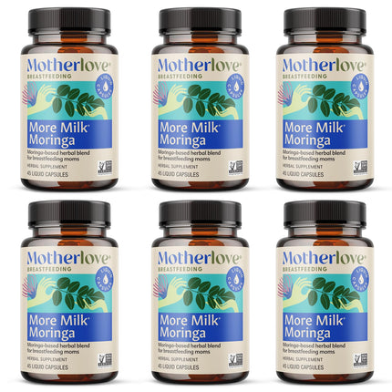 Motherlove More Milk Moringa (270 Liquid caps) Moringa-Based Lactation Supplement to Support Breast Milk Supply—Non-GMO, Organic Herbs, Vegan, Kosher