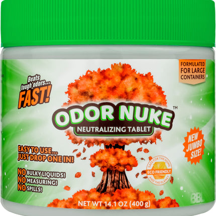 Odor Nuke Bedside Toilet Deodorizer Tablets Human Urine Odor Neutralizer For Large Portable Urinal Containers - 2x Original Size (14.1oz) (Jumbo)