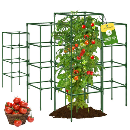 MQHUAYU 4 Pack Tomato Cage for Garden Support, 43 inch Tall Adjustable Plant Support Stakes, Tomato Trellis Extra Bold for Climbing Vegetables Plants Flowers