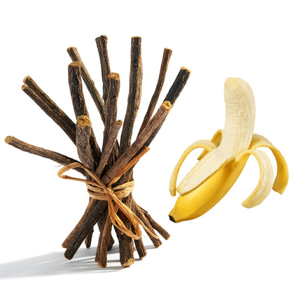 Aroma Depot 16oz. Banana Licorice Root Chew Sticks for Humans. 100% Pure Natural | Oral Health & Fresh Breath | Individual Liquorice Chew Sticks are 6.5-7 inches Long—Glycyrrhiza Glabra from Turkey.