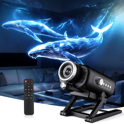 AIRIVO 3D Galaxy Projector, 60 Dynamic Scenes Star Projector with Bluetooth Speaker & 1/2/4H Auto-Off Timer, Remote Control Night Light Projector for Room Decor, Gifts for Christmas, Adults, Kids