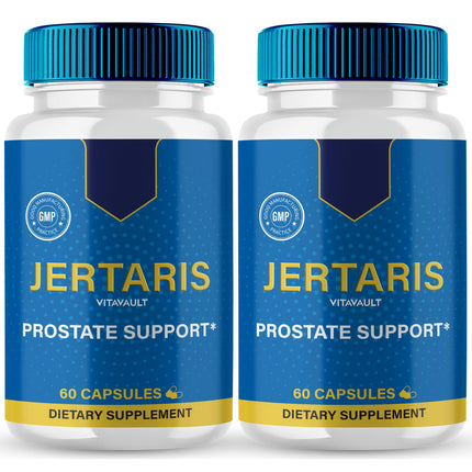 Vitavault Jertaris Capsules, Jertaris Prostate Health Supplement Pills - Extra Strength, Jertaris Supports Prostate Heath All Natural Formula, Jerta RIS Capsules, Jer Taris Reviews (2 Pack)