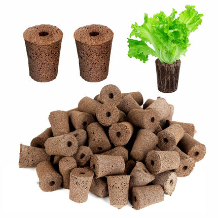 Hapxalie 70 Count Hydroponic Grow Sponges, Pre-Drilled Seed Starter Plugs