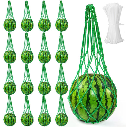 Covzoe 16 Pieces Watermelon Net with 100 Cable Zip Ties