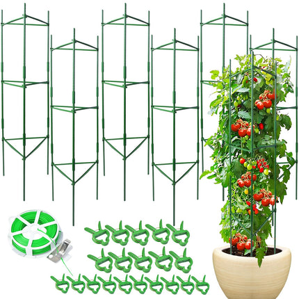 6 Pack Tomato Cage for Garden & Pots, Rust-Resistant Metal Plant Support