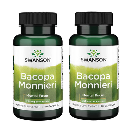 Swanson Bacopa Monnieri Extract Bacognize 250 Milligrams 90 Capsules (2 Pack)