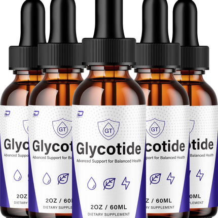 Glycotide Advanced Formula Drops - 5 Bottles - 5 Month Supply