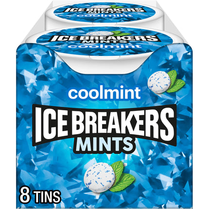 ICE BREAKERS Coolmint Flavored Sugar Free Mints Pucks, 1.5 oz (8 Count)