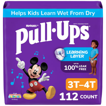 Pull-Ups Boys' Potty Training Pants, Size 3T-4T, 112 Count