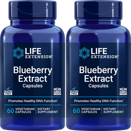 Life Extension Blueberry Extract, 60 Vegetarian Capsules (Pack of 2)