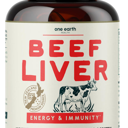 One Earth Health Grass Fed Beef Liver Capsules for Women & Men – Desiccated New Zealand Liver Supplement | Heme Iron, B12 & Folate | Grass-Fed & Finished | 3,000mg, 200 Capsules