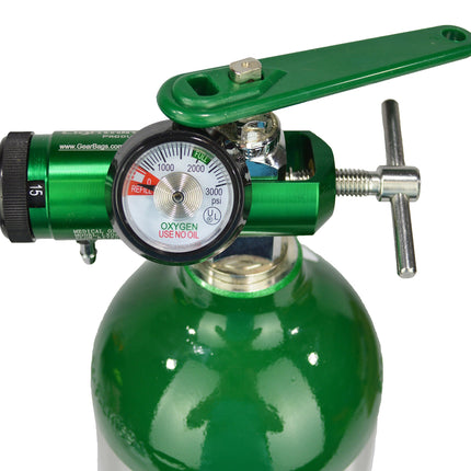 Lightning X Products O2 Mini Oxygen Regulator CGA-870 Gauge Flow Rate 0-15lpm with Wrench