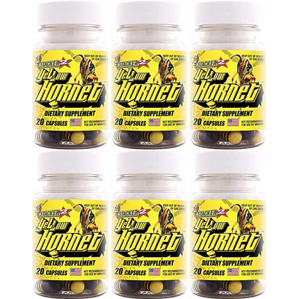 Yellow Hornet Herbal Dietary Supplement 20ct (Lot of 6 X) = 120 Capsules