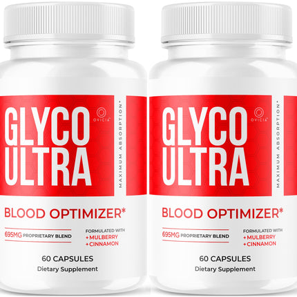 (2 Pack) Glyco Ultra - Glyco Ultra Optimizer Capsules, GlycoUltra Support Advanced Formula Premium Pills Maximum Strength All Natural Vitamins for Overall Health & Wellness, 120 Capsules for 2 Months