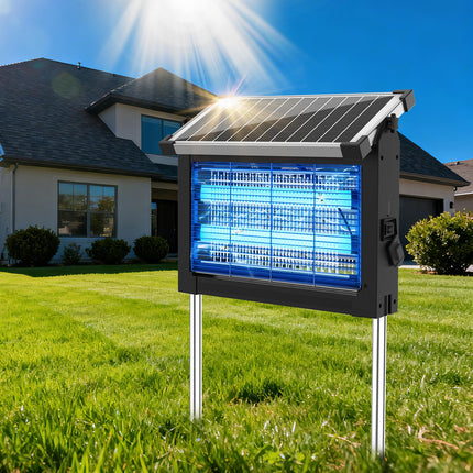 OnBeam Solar Bug Zapper Outdoor, 4500V Mosquito Zapper Fly Trap for Patio
