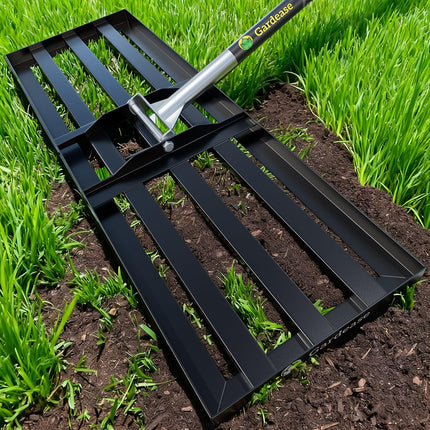 Gardease Lawn Leveling Rake, 30" x 10", Heavy Duty Steel Lawn Leveler