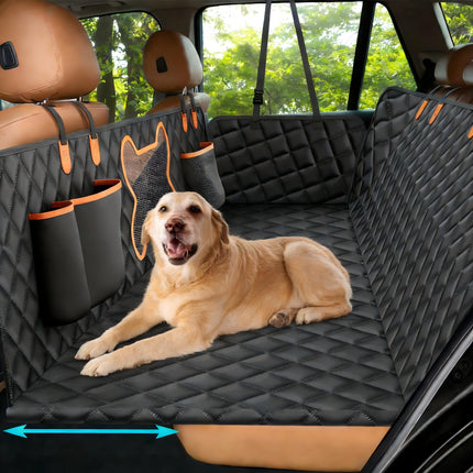 Geotick Back Seat Extender for Dogs, Large Space, Hard Bottom Car Seat Cover, Waterproof Back Seat Pet Cover, Dog Hammock for Car, Backseat Protector for Car SUV