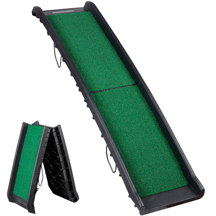 ZENY Portable Folding Dog Ramps for SUV, Truck, Car Ramp Stairs Step Ladder for Pet, Non-Slip Pet Ramp with Raised Siderails