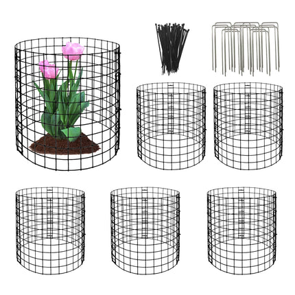 Eunika 18 Pcs Round Plant Protector from Animals, 6 Pack 12" x 12"