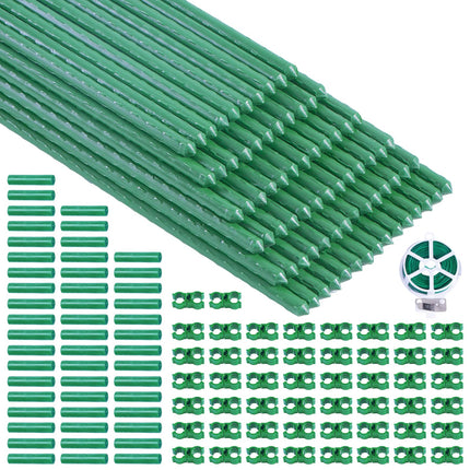 100 Pcs Garden Stakes 16 Inch DIY 4ft 5ft 6ft 7ft 8ft Tomato Plant Stakes