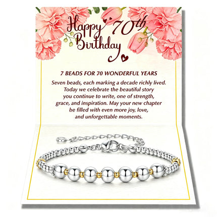 IEFLIFE 70th Birthday Gifts for Women - 70th Birthday Bracelets for Women