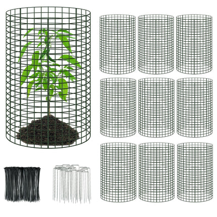 10Packs 24"x12"Plant Protectors from Animals,Plant Cages for Outdoor Plants