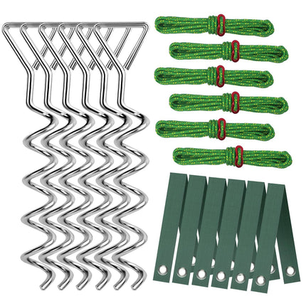 FCENDS Spiral Tree Stake Kit, Tree Stakes and Supports for Leaning Trees, Protect Trees from Bad Weather