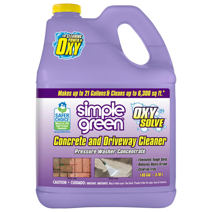 Simple Green Oxy Solve Concrete and Driveway Pressure Washer Cleaner, Purple, Unscented, 128 Fl.Oz