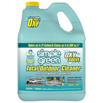 Simple Green Oxy Solve Total Outdoor Cleaner Concentrate, Pressure Washer & Manual Use, EPA Safer Choice Certified, Peroxide Cleaner for Wood, Concrete, Vinyl & More