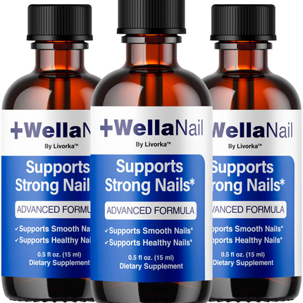 (3 Pack) WellaNail Drops - Official Wella Nail Advanced Liquid Drop Supplement - Maximum Strength, All Natural WellaNail Premium Support for Overall Health & Wellness Reviews, 3 Bottles for 3 Months