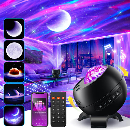 Staryou Birthday Gifts Galaxy Projector for Teen Girls & Boys, 375 Lights Aurora Light Projector with 15 White Noise, Bluetooth Speaker, Trendy Stuff Night Light Bedroom Decor, Led Lights for Bedroom
