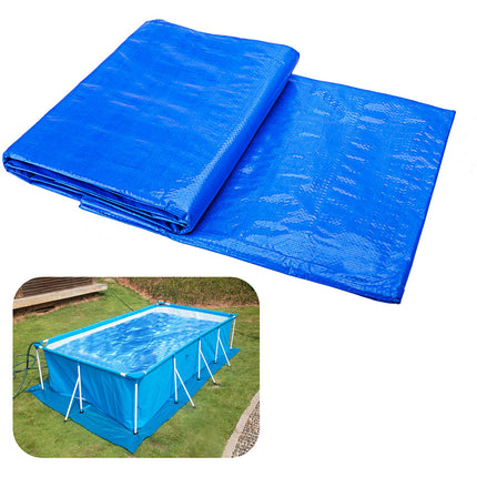 codree 9.7 x 6.7 Ft Rectangular Pool Ground Cloths- Waterproof PE Swimming Pool Ground Cloth- Dust-Proof Heavy Duty Square Ground Cloth Pool Tarp for Above Ground Pools
