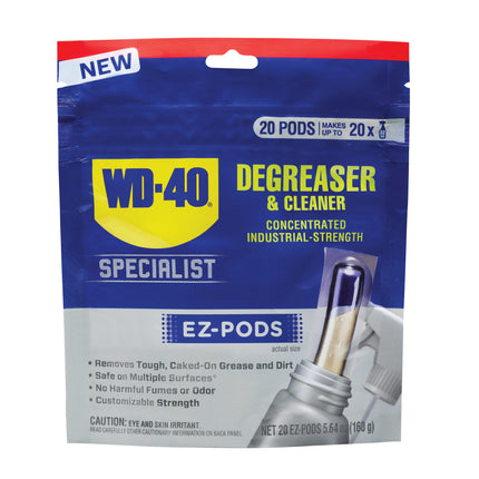 WD-40 Specialist Degreaser & Cleaner Dissolvable EZ-Pods, 20 Pods [1-Pack]