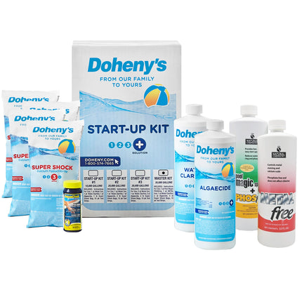 Doheny's Master Pool Opening Kit | Made in USA | Start-Up Chemicals for Pools | Includes Ultimate Kit, Natural Chemistry, Metal Out, Clarifier, Spring Control & Super Shock | Treats 30,000 Gallons