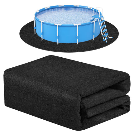 Svepndic 12ft Thickened Round Pool Liner Pad for Above Ground Swimming Pools,Swimming Pool Ground Cloth Above Ground Pool Mat Under Pool Floor Padding,Pool Equipment Pad