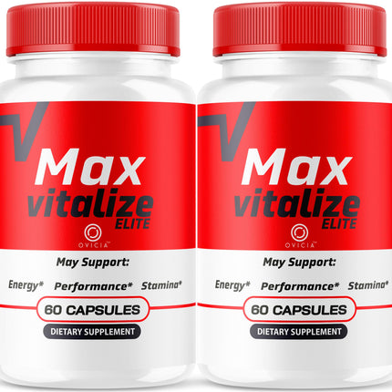 (2 Pack) Max Vitalize Capsules Support Advanced Formula - MaxVitalize Premium Pills All Natural Ingredients Maximum Strenght, Daily Support for Overall Health & Wellness 120 Capsules for 2 Months