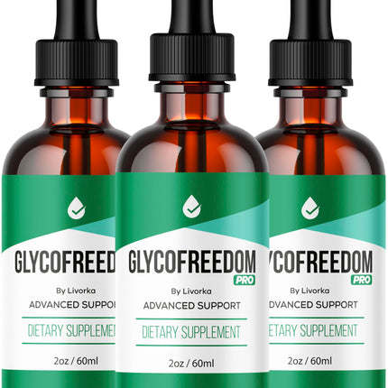 (3 Pack) GlycoFreedom Drops, GlycoFreedom, GlycoFreedom Liquid Drop, Advanced Formula GlcoFreedom, 2oz, 60ml, 3 Months Supply.