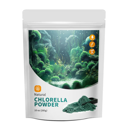 Chlorella Powder Natural- Chlorophyll Powder, Supports Immune System & Liver Function, Keep Youth, Vegan, Rich in Vegan Protein and Vitamins, 10 oz.
