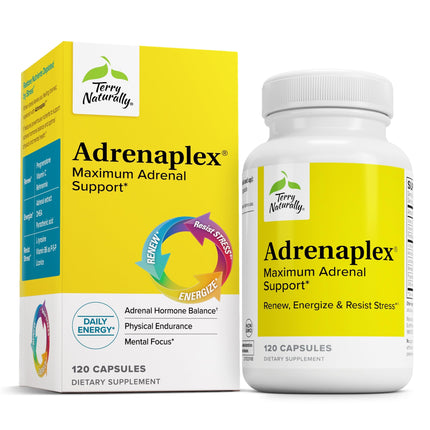 Terry Naturally Adrenaplex - Adrenal Gland Function Supplement - Glandular Support Supplement with Vitamins C & B6 - Supports Healthy Adrenal Function - Keep Out of Reach of Children - 120 Capsules