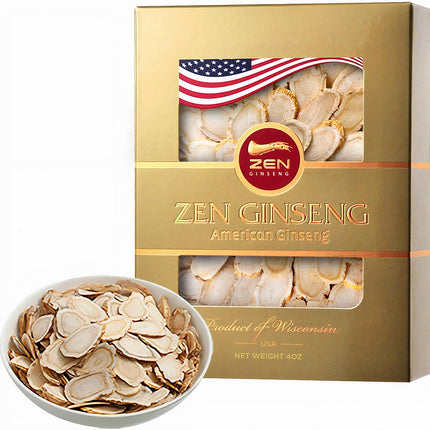 American Wisconsin Ginseng Slices — Improved Energy, Performance, & Mental Health for Men & Women (4 Oz. (Pack of 1))