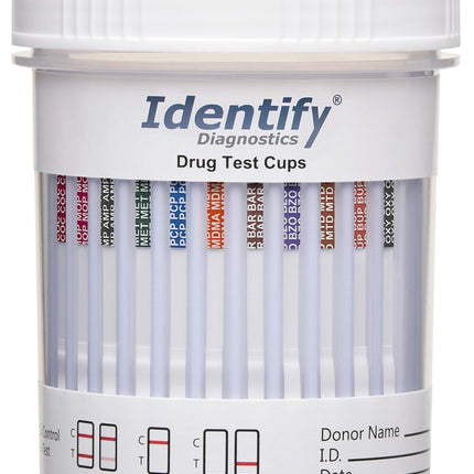Identify Diagnostics 12 Panel Urine Drug Test Cup Kit - 5 Pack