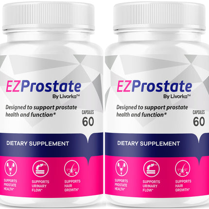 (2 Pack) EZ Prostate Supplement, EZ Prostate Capsules, EZ Prostate Pills, EZ Prostate, EZ Prostate Pills for Men, EZprostate Supplement for Men, EZ Prostate Advanced Formula, 120 Capsules for 2 Months